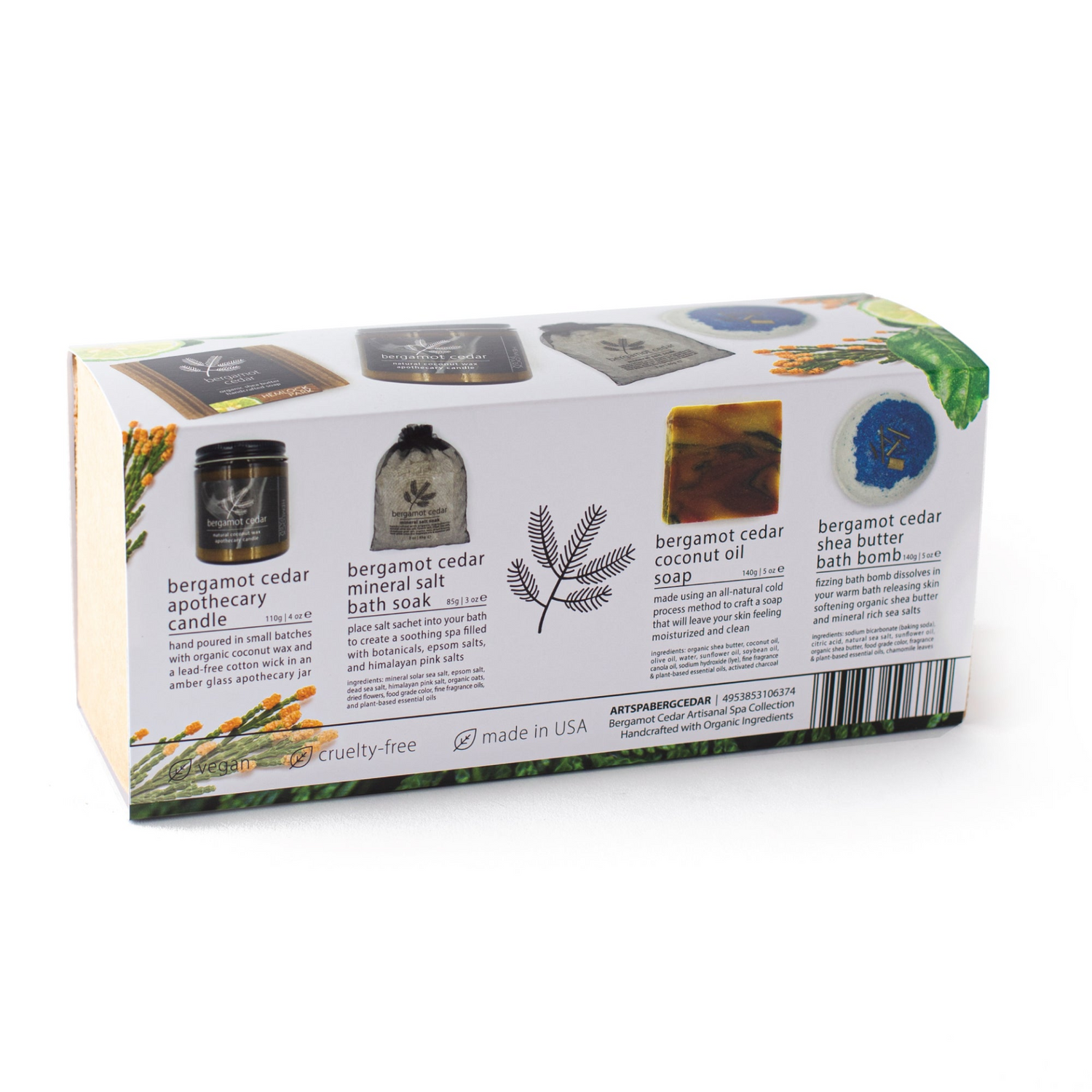Bergamot Cedar | Artisanal Spa Collection Gift Set - USA Medical Supply