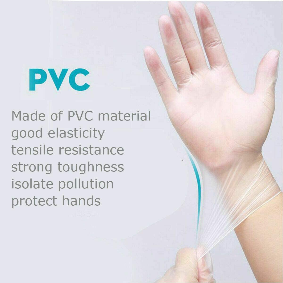 General Purpose Clear Vinyl Disposable Gloves Medium 50 pairs /100 pcs /Box - USA Medical Supply
