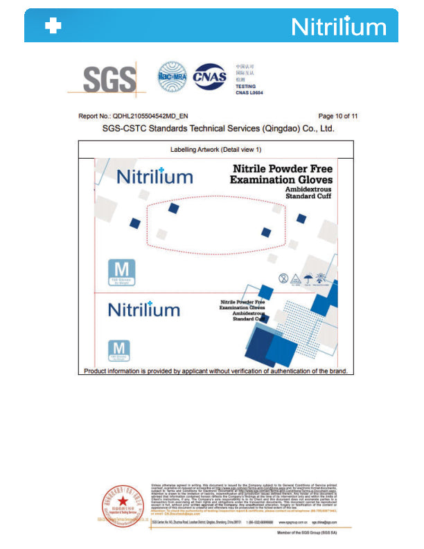 "Nitrilium" Nitrile Gloves -1 Box (19.99$/Box of 100pcs-100% Pure Non Blend Nitrile Patient Examination Gloves/ FDA 510(K), 4Mil) - USA Medical Supply