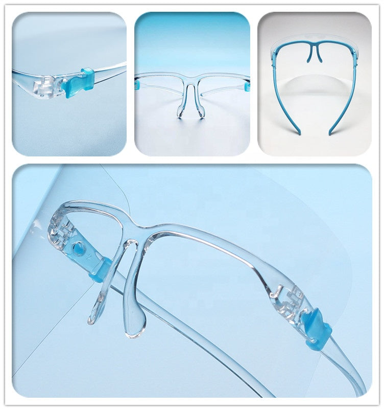 Face Shield Guard Mask Safety Protection With Glasses -5 Pack - USA Medical Supply