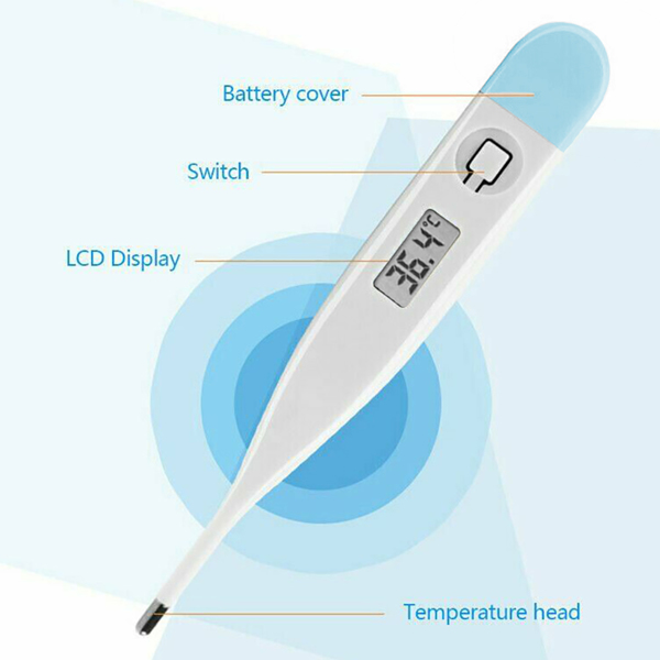 Digital LCD Thermometer Medical Baby Adult Body Mouth Temperaturer – USA  Medical Supply