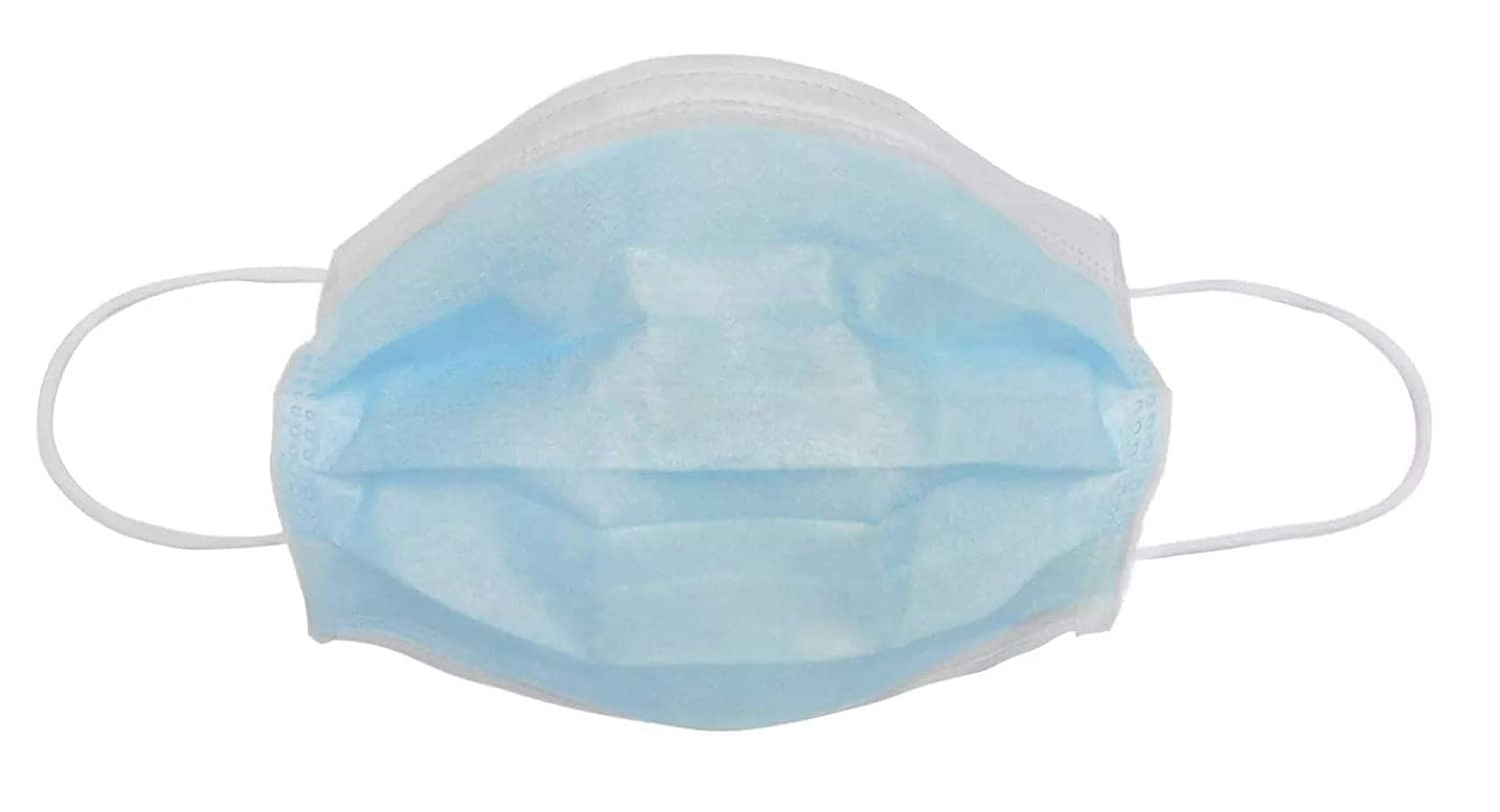 Intco Medical Procedure Face Mask with Earloops, Blue, Box of 50 - USA Medical Supply