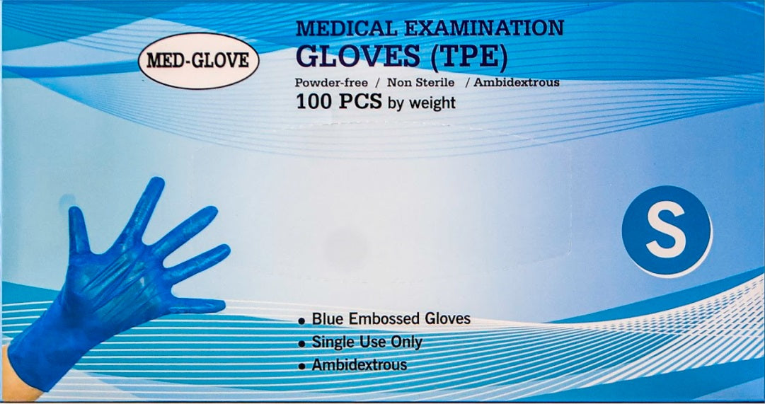 "Med-Glove" 30 Boxes TPE (Thermo Plastic Elastomer Gloves) - Medical Examination Gloves $55.99/Case (3000Pcs/Case) - USA Medical Supply